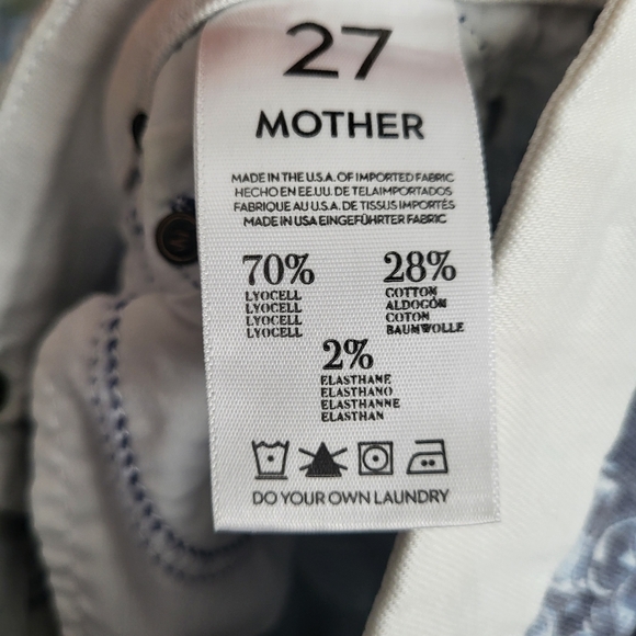 MOTHER The Looker Ankle Zip Jeans   "Milady Hot-at-Hand" floral print Size 27 - Picture 12 of 15